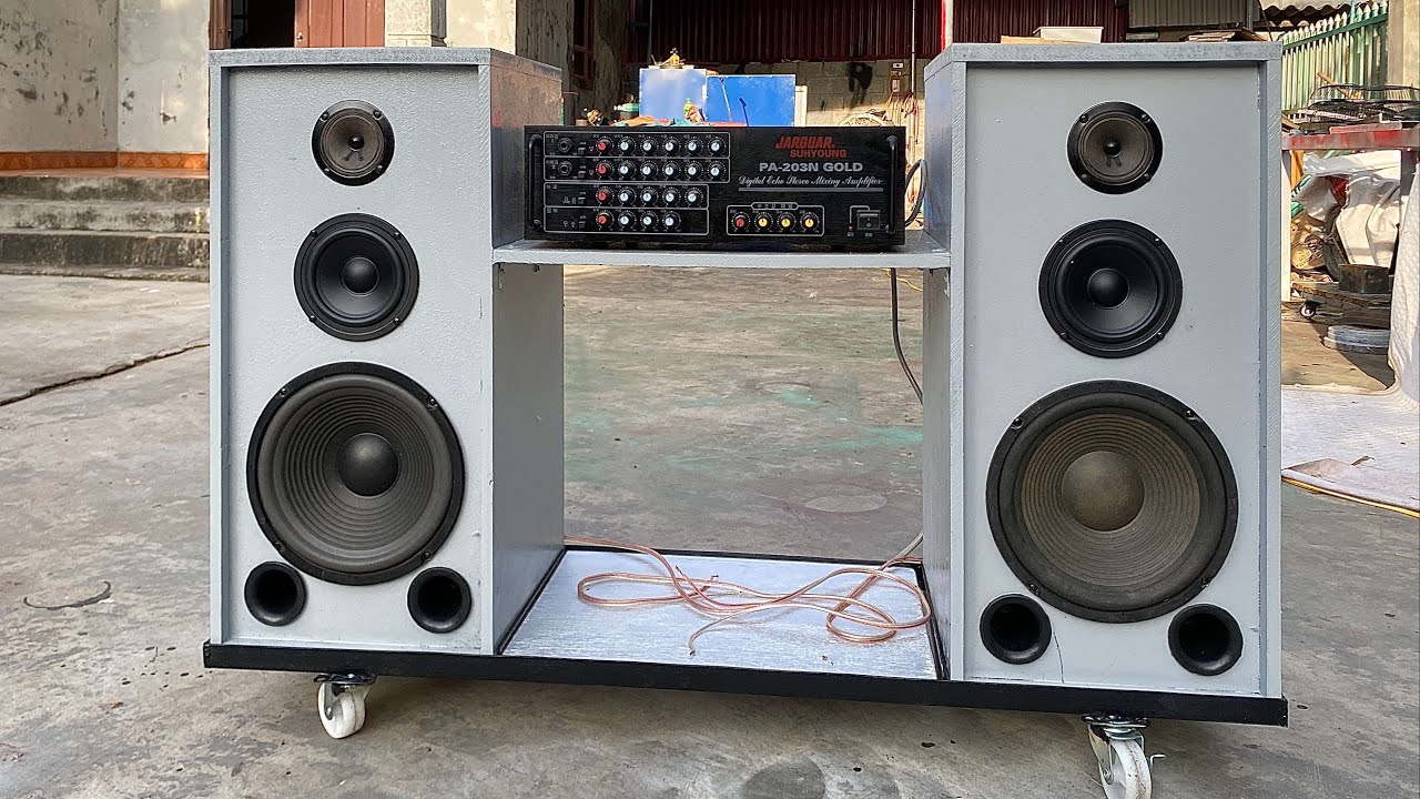 Restoration and make karaoke speakers - The combination of portable sound and cabinet speakers