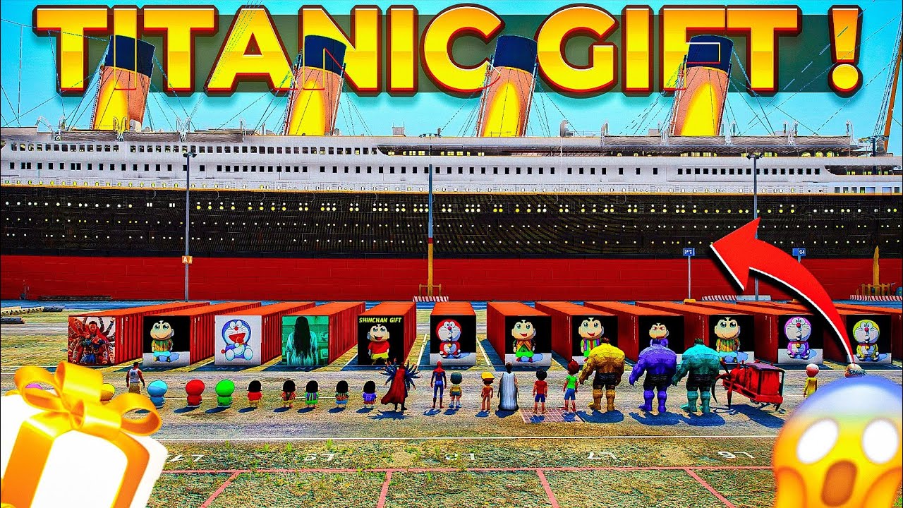 Shinchan Pinchan Doraemon Got Containers Gifts From Subscribers😱 Titanic Ship🚢