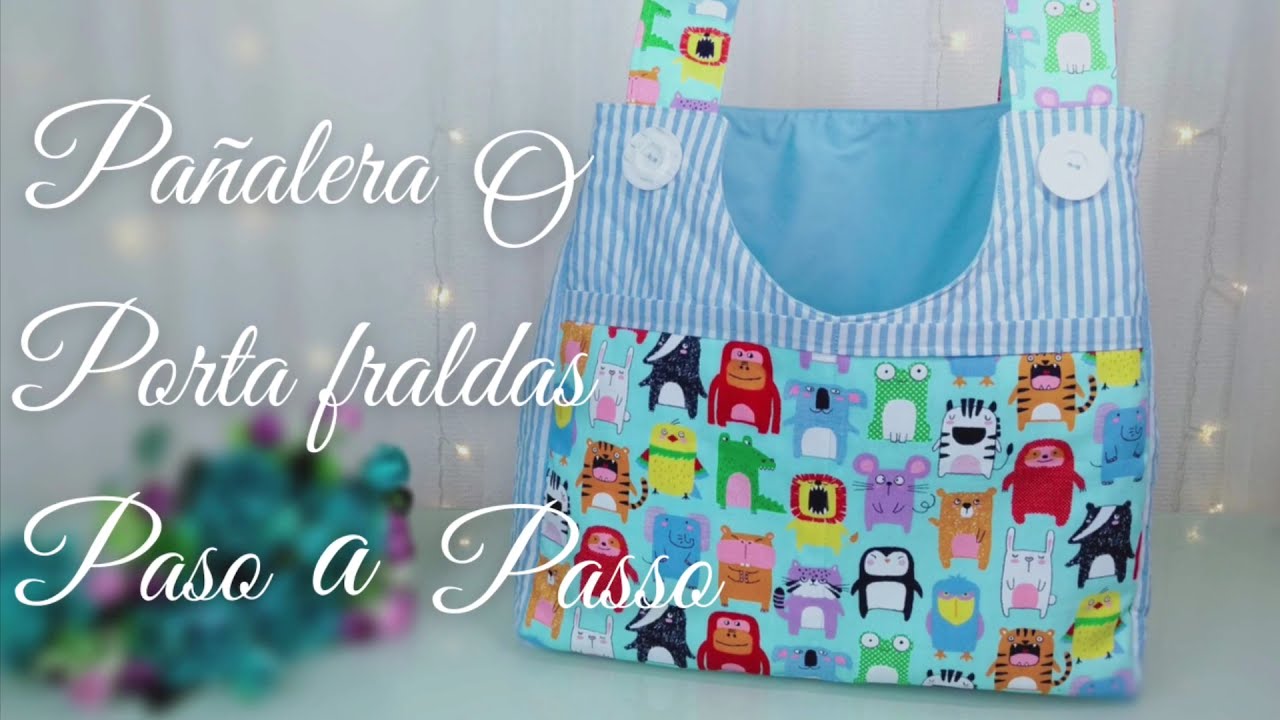 PAÑALERA MULTIUSOS para tu bebe fácil de coser / PORTA FRALDAS PRÁCTICA Tutorial pasó a pasó