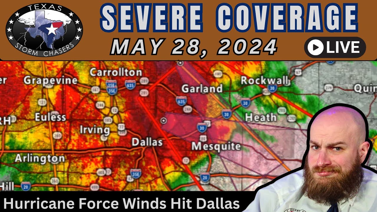 LIVE: Dallas, Texas Intense Wind & Tornado Warning Coverage! (May 28, 2024) Pt 1