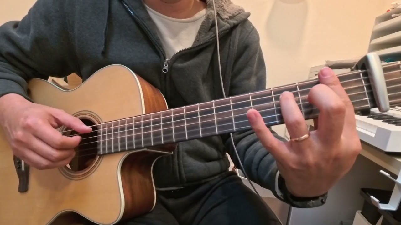 吉他指彈 Cover -  耶和華坐著為王 (讚美之泉)