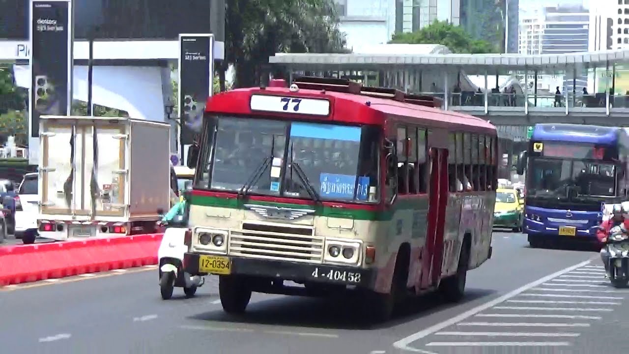 Thailand 2023-Old & New Buses of Bangkok at Ratchadamri Road, Rama 1 Road & Victory Monument
