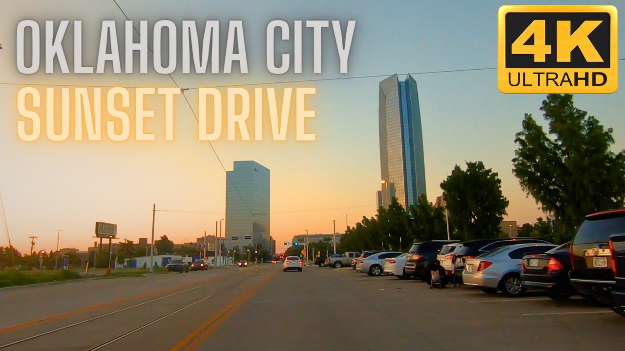 Oklahoma City 4K - Drive Downtown at Sunset - Oklahoma, USA