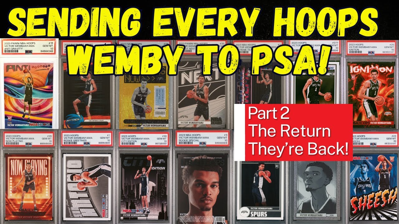 PSA Reveal of EVERY Victor Wembanyama Rookie Card from 2024 NBA Hoops Basketball 🏀