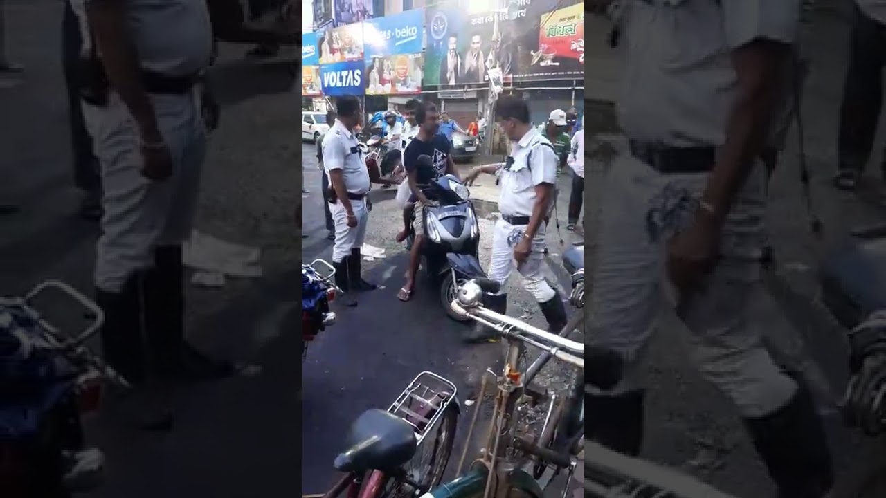 fight with #kolkata traffic police🤬 #shorts #police 😠