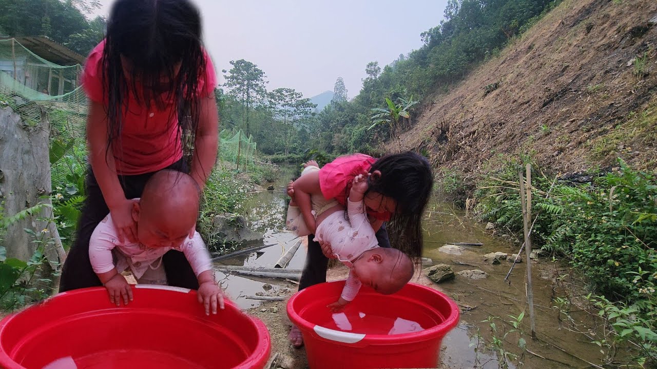 a single mother taking care of her children and working hard