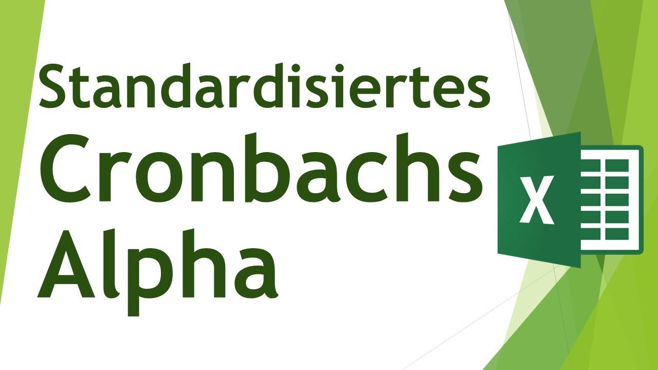 Standardisiertes Cronbachs Alpha in Excel berechnen
