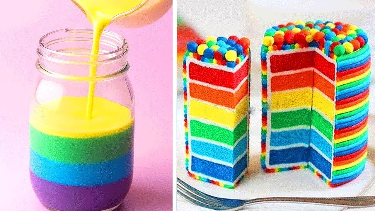 虹ケーキを飾るアイデア | Rainbow Cake Decorating Ideas | Top Yummy Japan