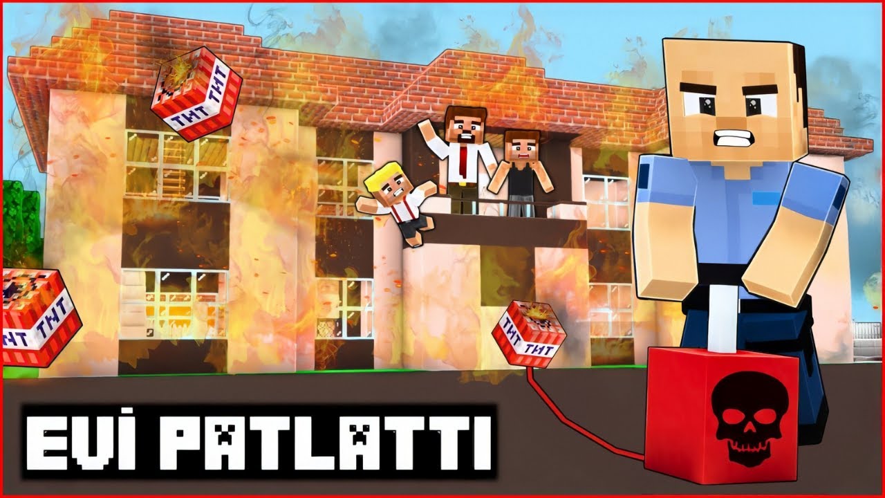 KÖTÜ POLİS ARDANIN EVİNİ PATLATTI ! 😱 - Minecraft