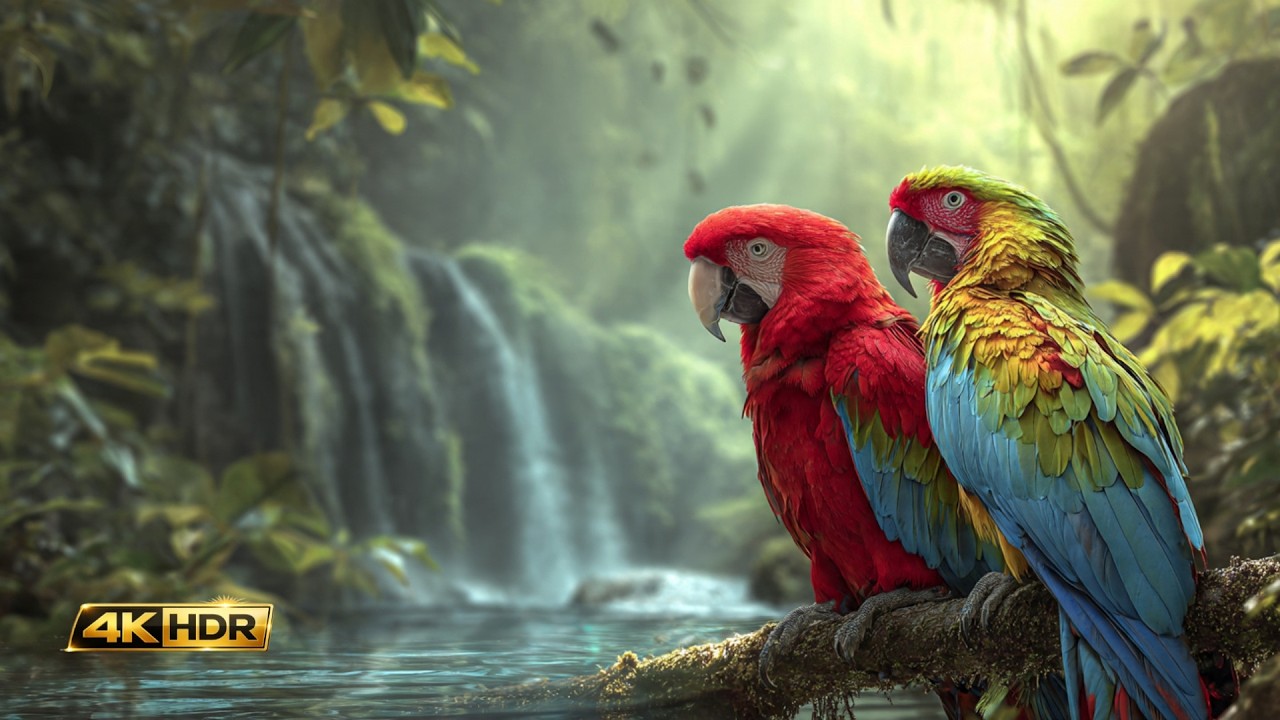 Relaxing Forest Birds 4K 🐦 | Natural Jungle Sounds | Stress Relief Nature Film