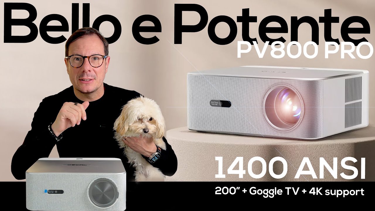 OSCAL PV800 PRO &ndash; Il nuovo proiettore smart 4K AI con Google TV! Test completo in Home Theatre!
