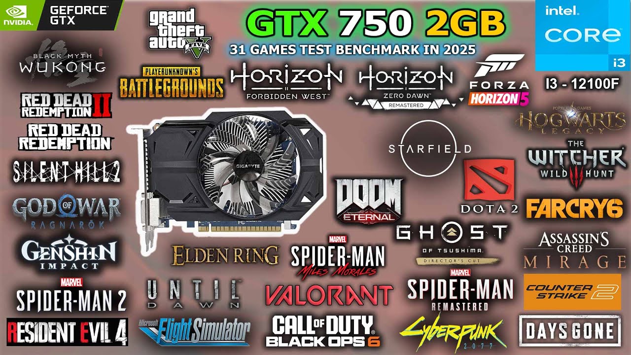 GTX 750 2GB Tested 31 Games in 2025 // Still Enough and Strong? #gtx750 #benchmark #gaming #gtx750ti