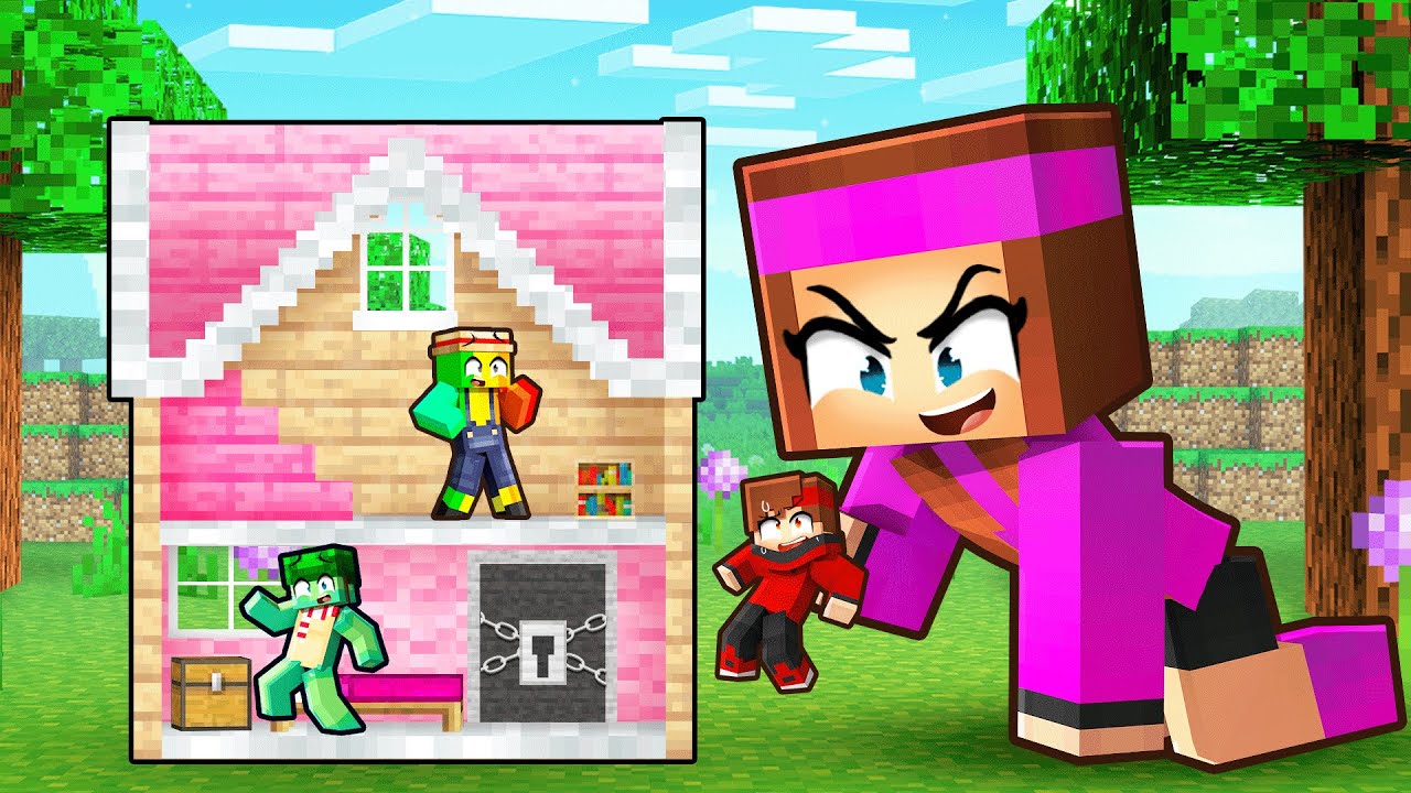 ENFERMER ses amis dans une MAISON DE POUPÉE sur Minecraft !