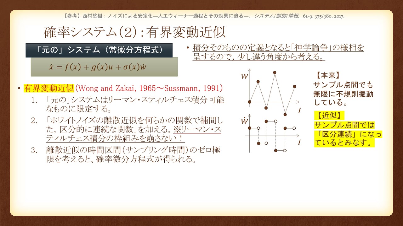 確率システム制御理論 Lec01-4：有界変動近似