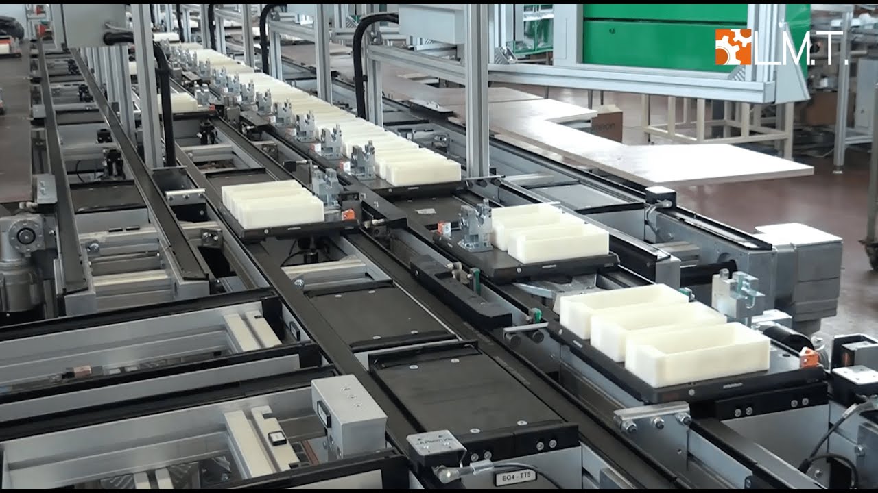 Linea di assemblaggio, collaudo e confezionamento finale di nottolini e serrature