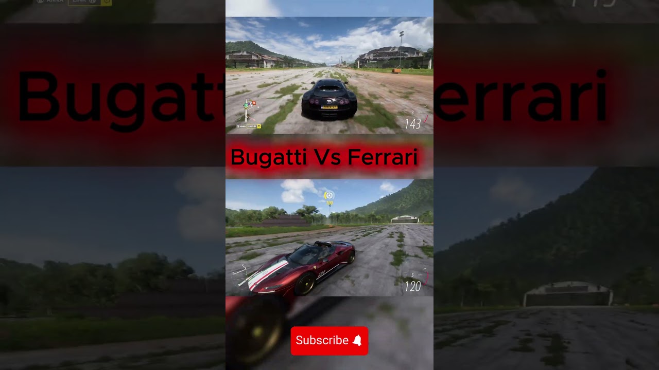 Bugatti Veyron Vs Ferrari | Forza horizon5 |  #sportscar #forzagaming #forzagameplay #supercar #fh5