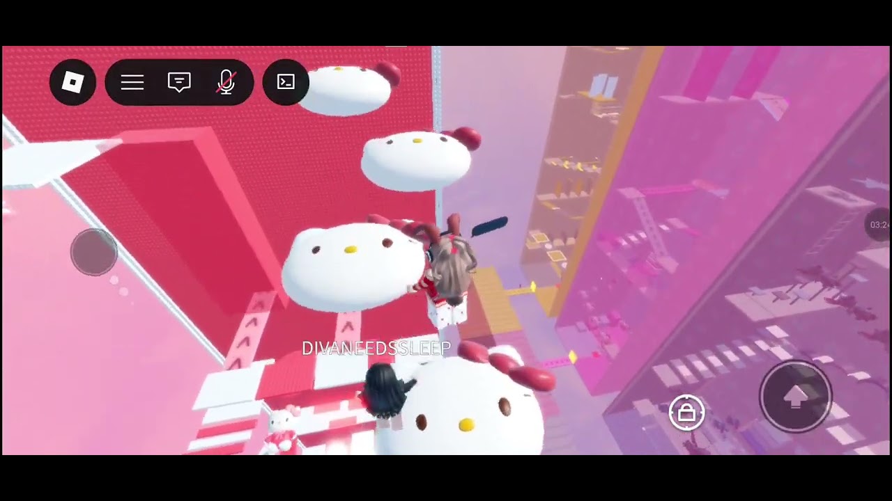 SnowDrop Plays Hello Kitty parkour tower!