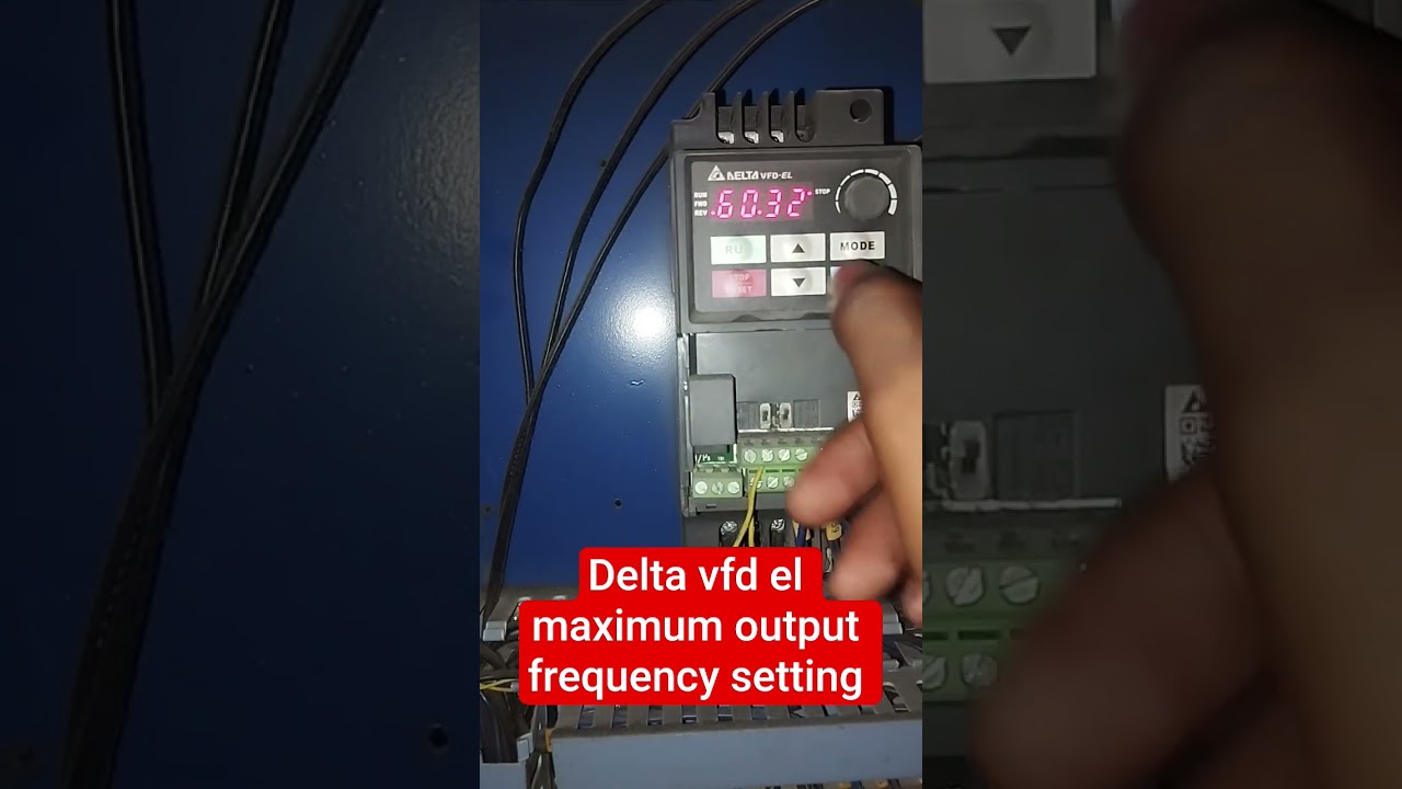 delta vfd el maximum output frequency setting 