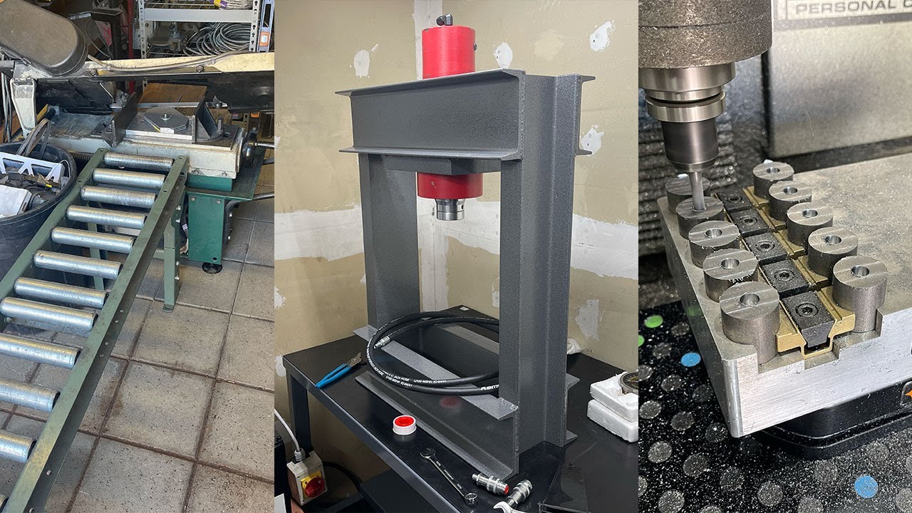 50 Ton Electric Hydraulic Shop Press Update, Bandsaw setup, Shop Air Filtration and More