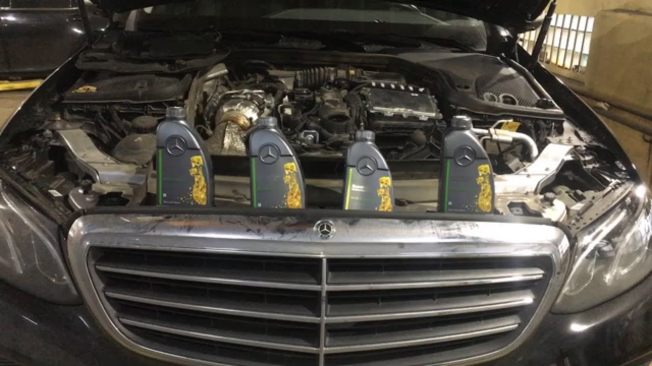 Самостоятельно замена масло Мерседес Бенц w212,  w213,  2.0 tdi