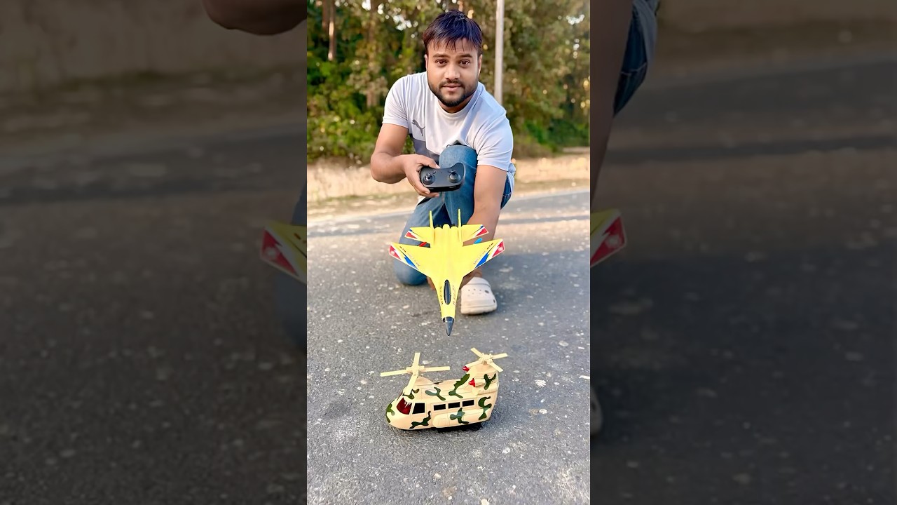 Rescue Helicopter vs RC Fighter jet 🛩️ testing 🔥