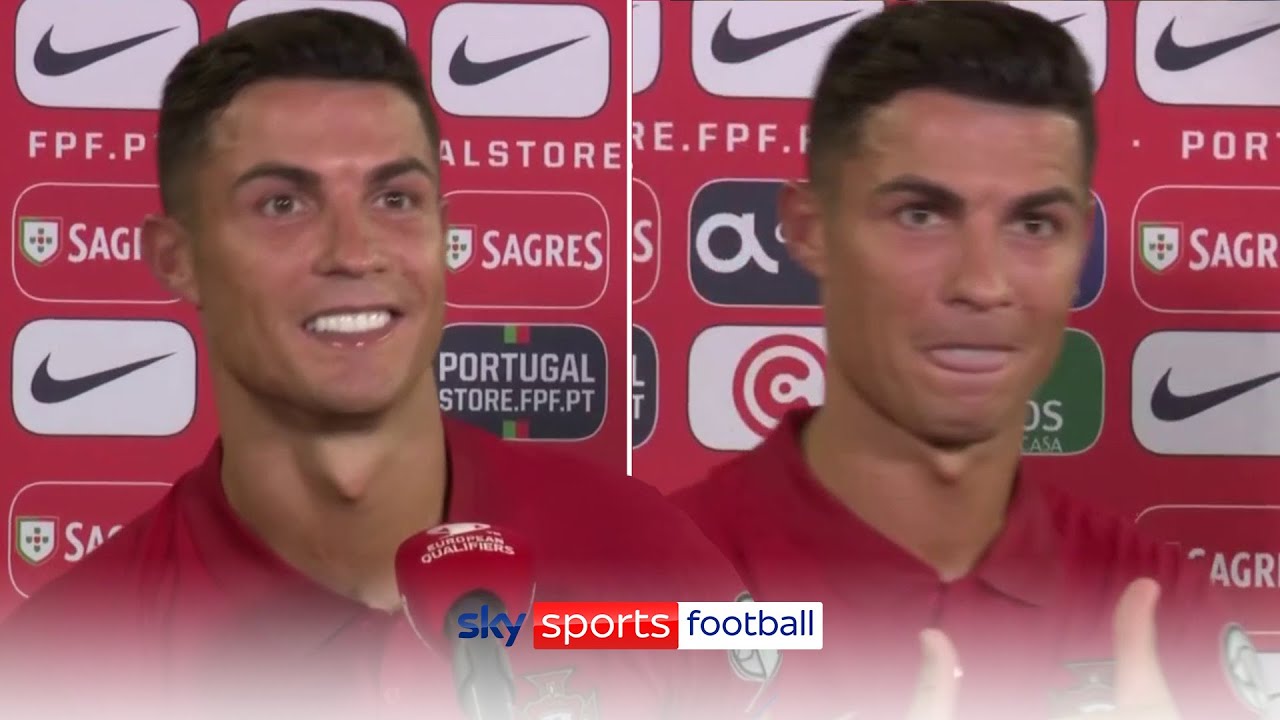 Ronaldo's BRILLIANT reaction to breaking men&rsquo;s all-time international goals record! 😃