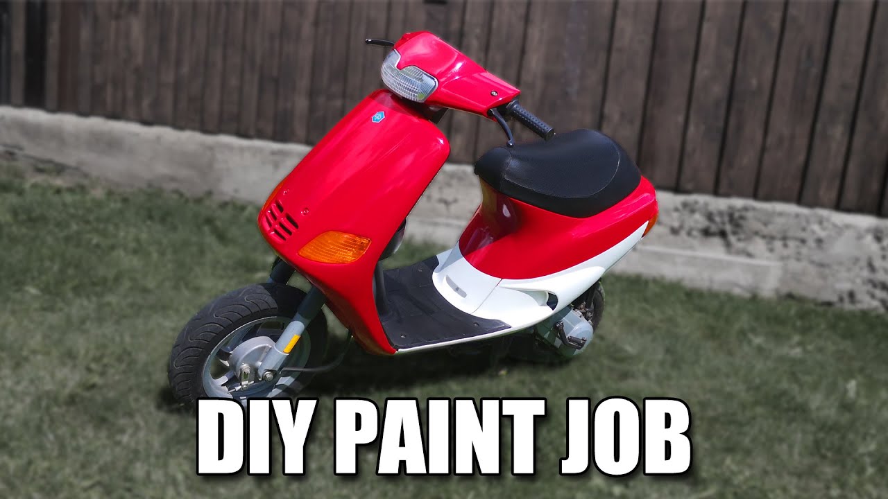 How to Repair and Paint Moped Cheap - fix cracks, remove scratches, fill holes, change colour