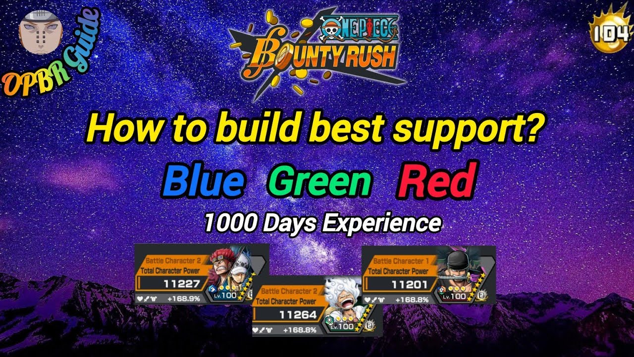 How To Build Best Support In One Piece Bounty Rush (1000 Days Experience☠️) | OPBR Guide