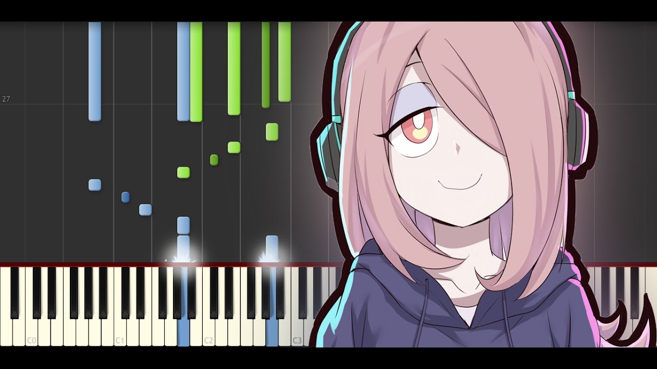 Toumei na Tsubasa - Little witch academia ED2 [Piano collab - Sayuri & Rafik] // Synthesia
