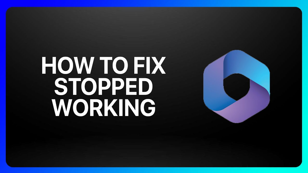 How To Fix Microsoft 365 And Office Stopped Working Tutorial