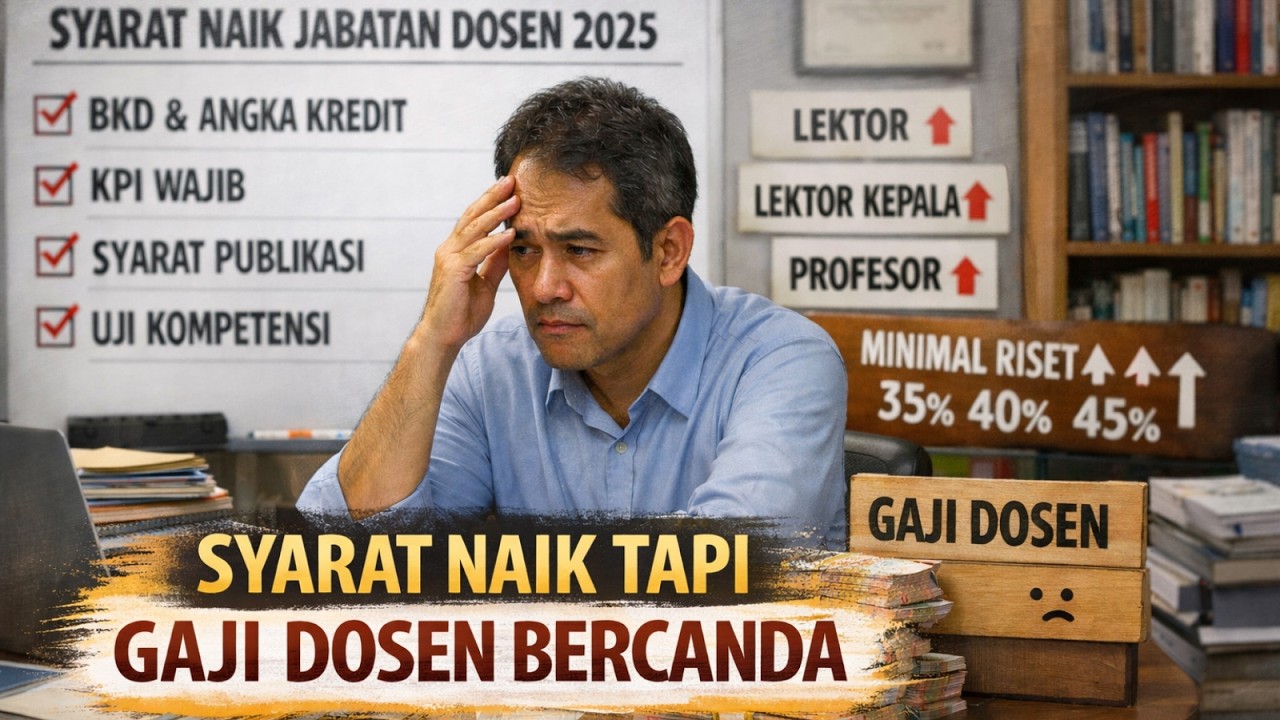 NAIK JABATAN AKADEMIK DOSEN SULIT & PENUH ADMINISTRASI BERLAPIS TAPI GAJI BERCANDA | MIMBAR INTELEK