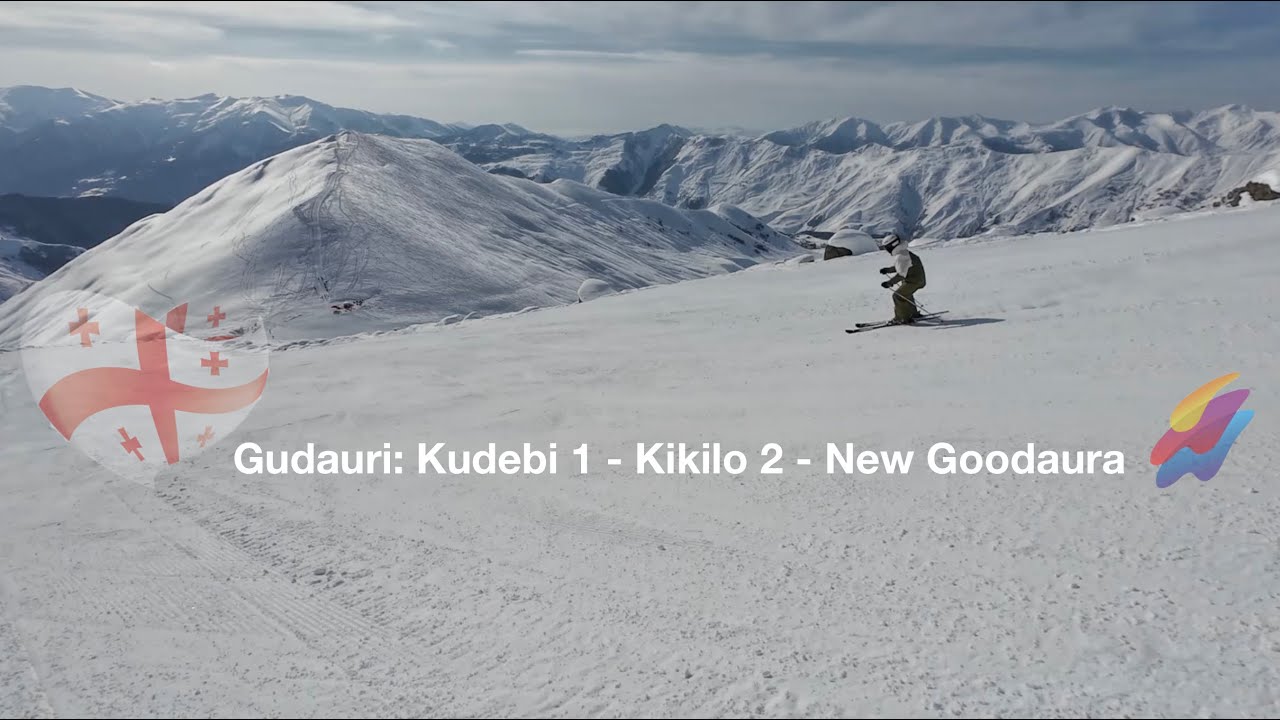 Ski slopes: Kudebi 1 - Kikilo 2 - New Goodaura. Gudauri Ski resort in Georgia
