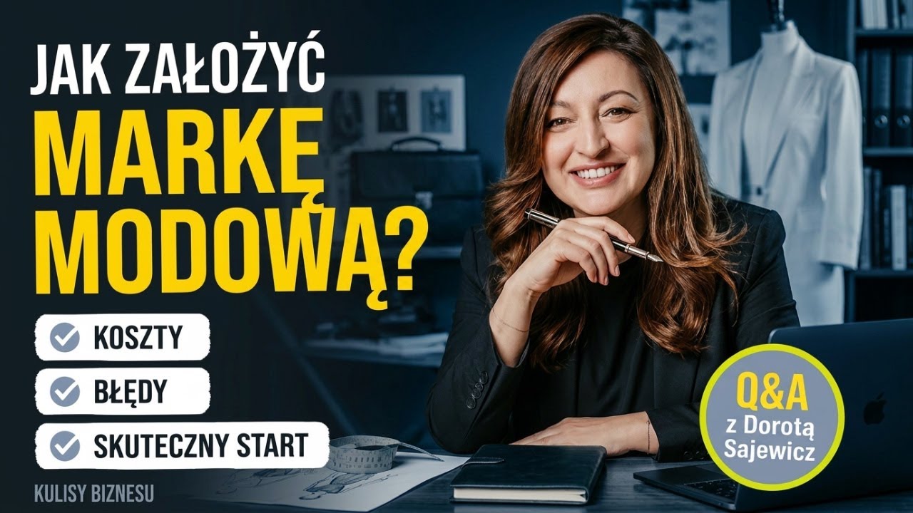 Jak założyć markę modową w Polsce? Koszty, błędy i skuteczny start | Q&A z Dorotą Sajewicz #moda