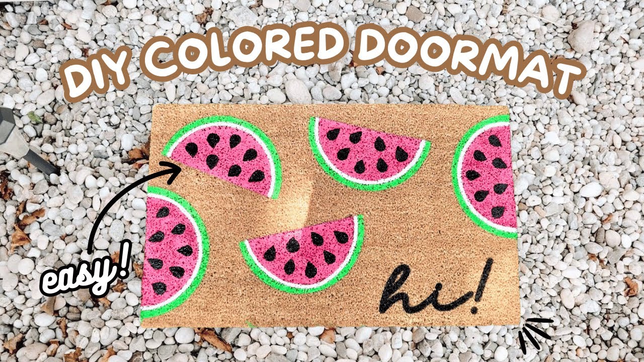 КАК СДЕЛАТЬ КОВРИК ДЛЯ ДВЕРИ С ПОМОЩЬЮ CRICUT (ЦВЕТНОЙ! 🍉) / Коврик для двери своими руками с Cri...