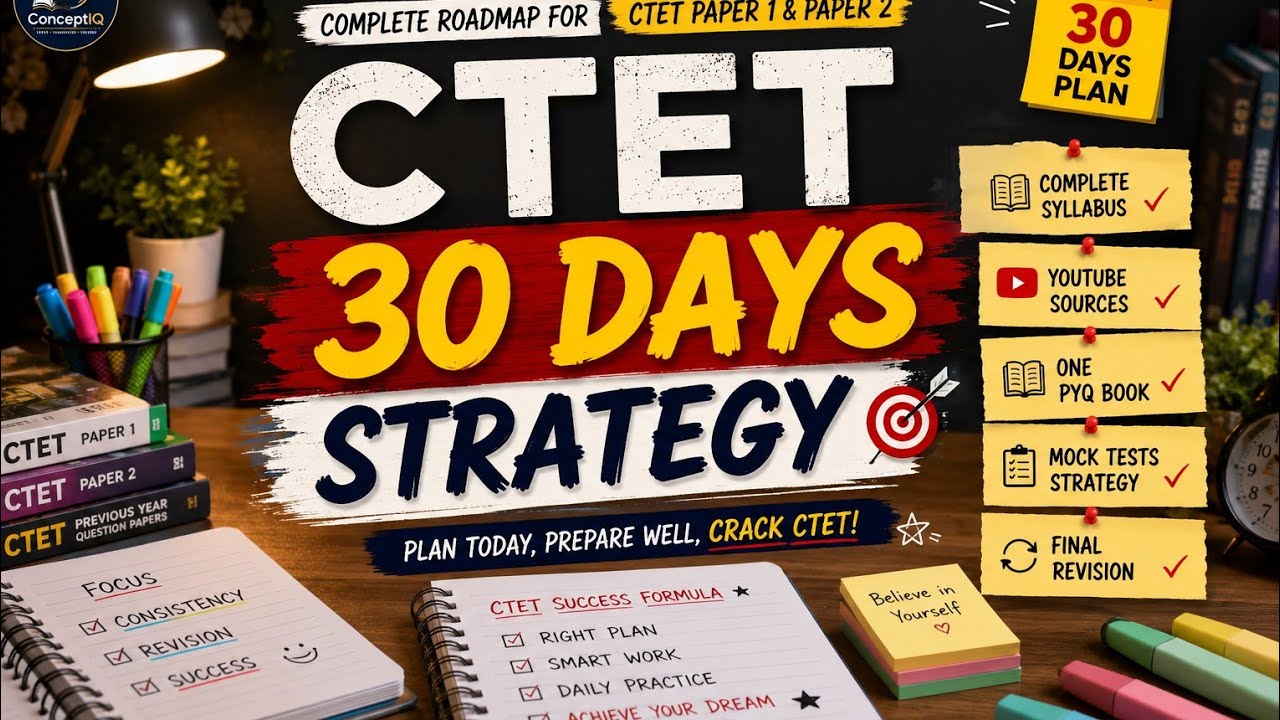 CTET 2026 Last 30 Days Strategy 🔥 | Selection Roadmap | Study Plan + PYQs | Paper 1 & 2