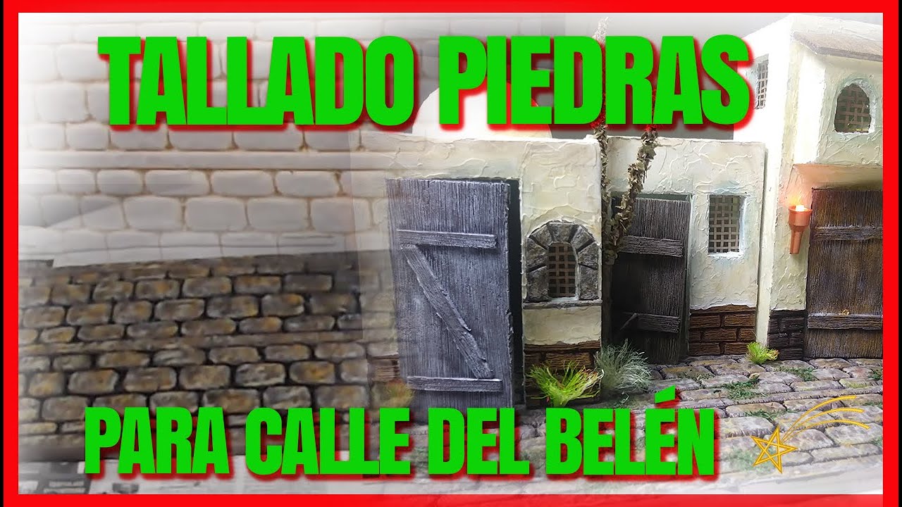 🧱 🤚 👉 Tallado piedras para calle del Belén 🧱