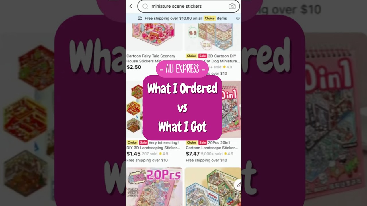 🤨 Scene Stickers - what I ordered vs what I got #aliexpresshaul