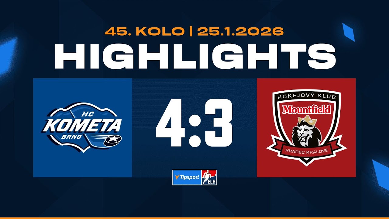 Highlights | HC Kometa Brno vs. Mountfield HK 4:3 | 25.01.2026