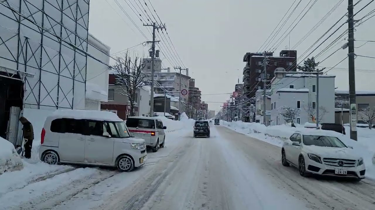札幌市中央区宮の森4条10丁目～宮の森北24条通～山の手通～手稲左股通交差点　ドライブ　2026年2月