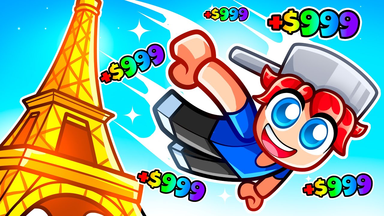 making TRILLIONS in Roblox climb and jump tower...