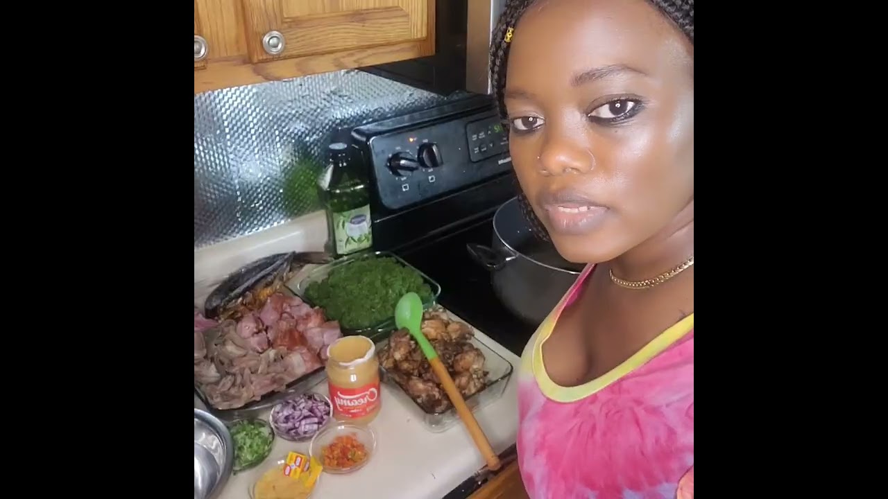 How I cook Sierra Leone 🇸🇱 Cassava Leaves Stew 😋