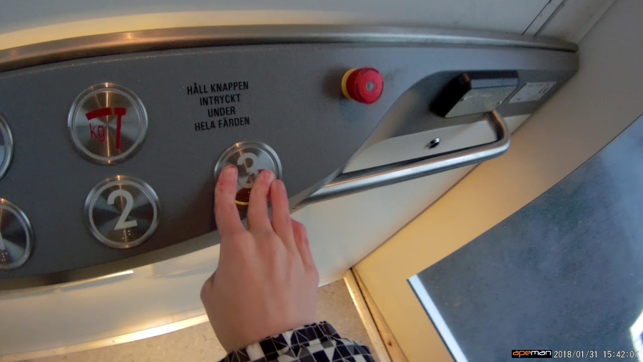 BAD-FAIL! 2015 nami lift skruv och mutterdriven hiss på mölndals sjukhus