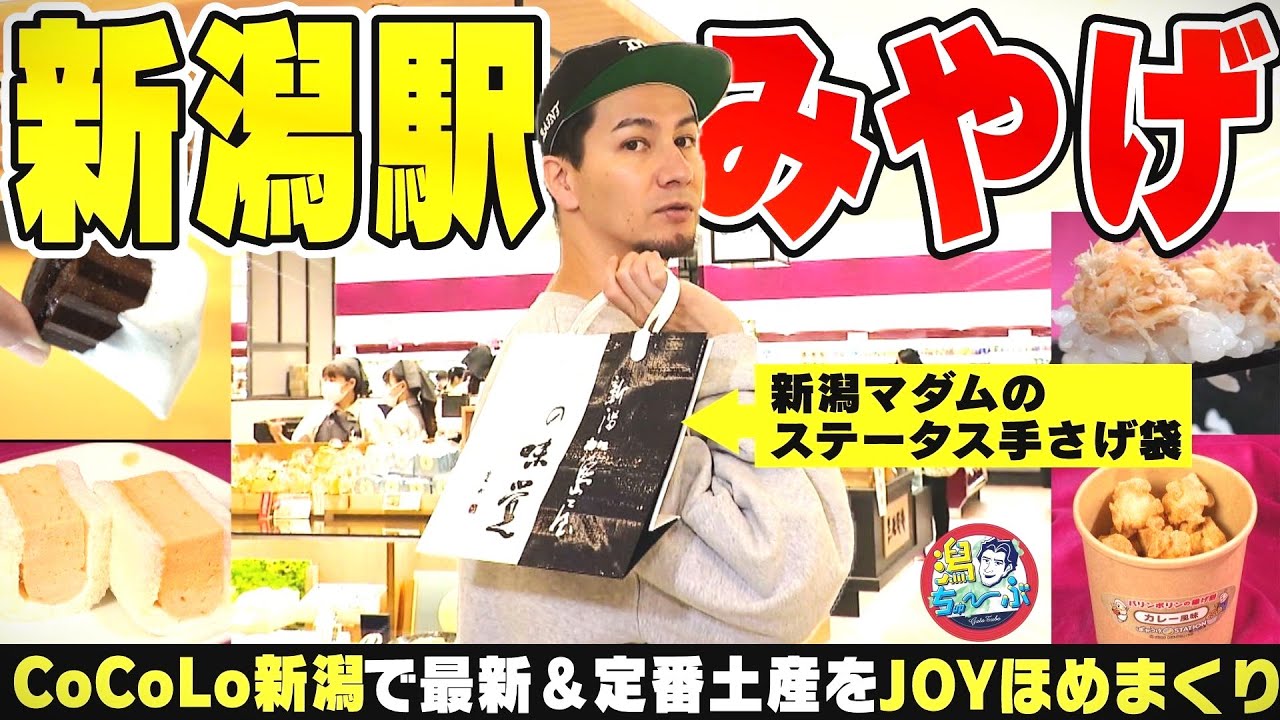 【新潟駅みやげ】『CoCoLo新潟』で新潟名物をほめまくれ！！大人気の駅ビルでJOY太鼓判の新潟みやげを探せ ▽ 豊島心桜がJR東日本の運転士＆車掌の訓練施設に潜入【潟ちゅーぶ】