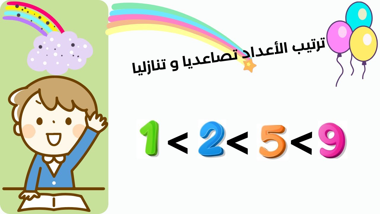 ترتيب الاعداد تصاعديا وتنازليا