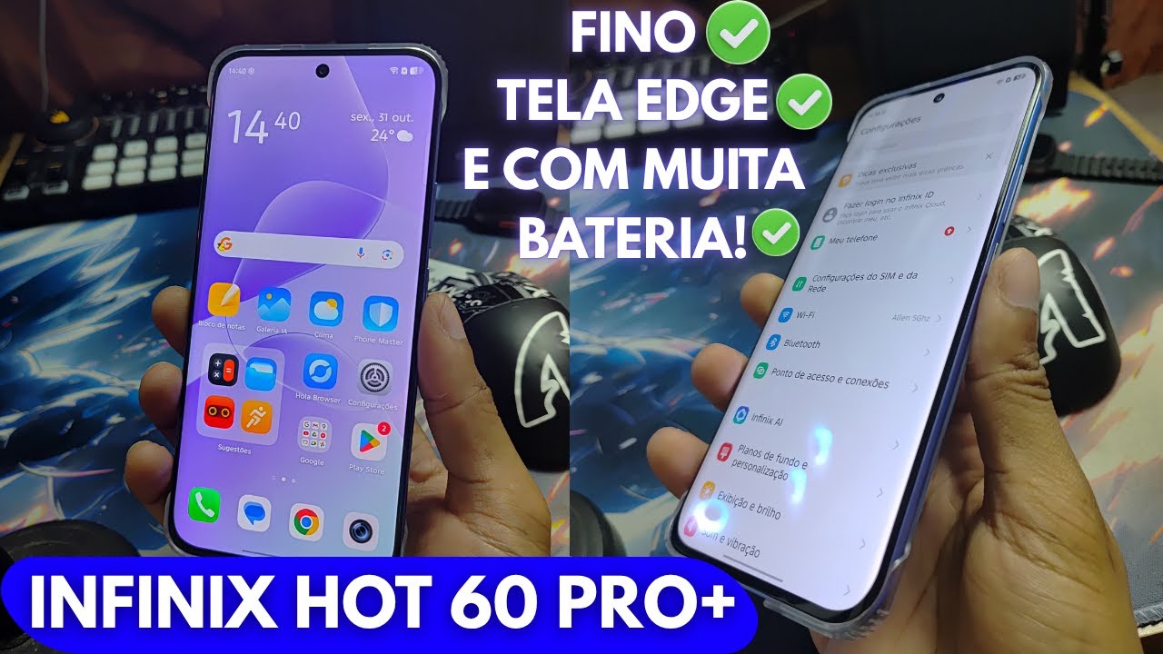 🔥O CELULAR MAIS FINO DO MUNDO! - Infinix Hot 60 PRO+ (fino e com muita bateria)😱
