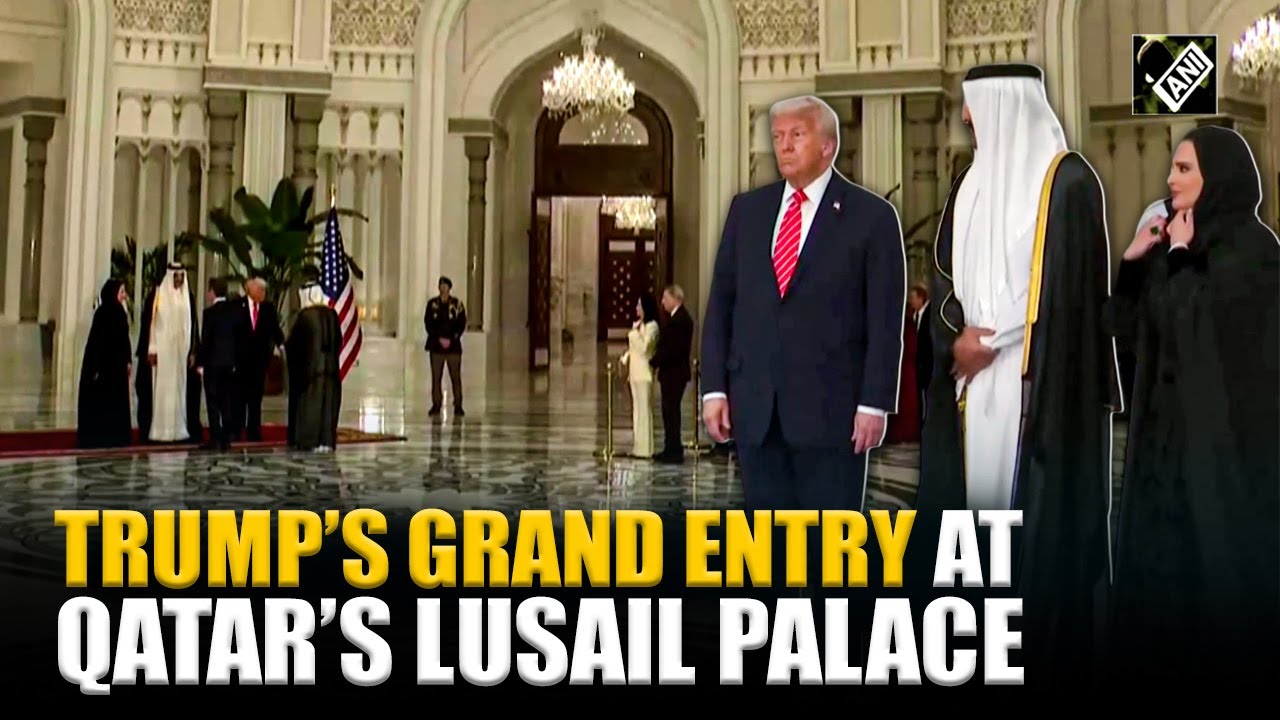 Watch: US President Donald Trump’s grand entry at Qatar’s Lusail Palace