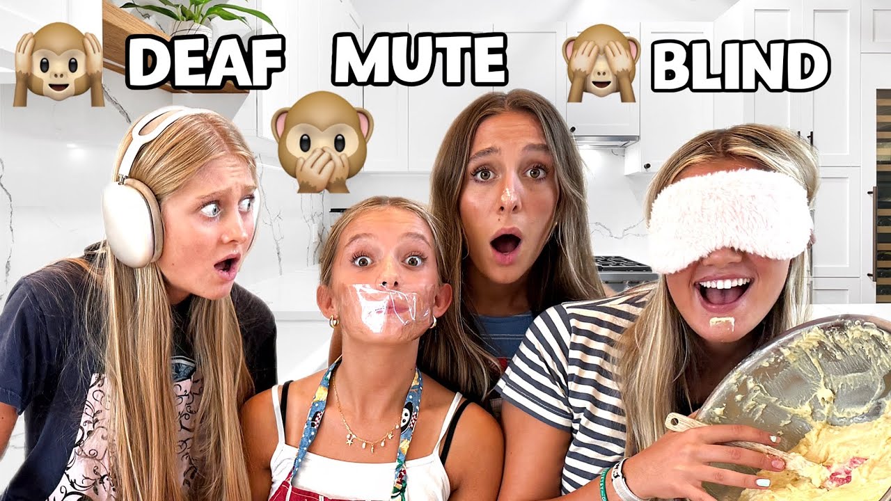 Blind Deaf Mute Baking Challenge!! - The Shumway Sisters