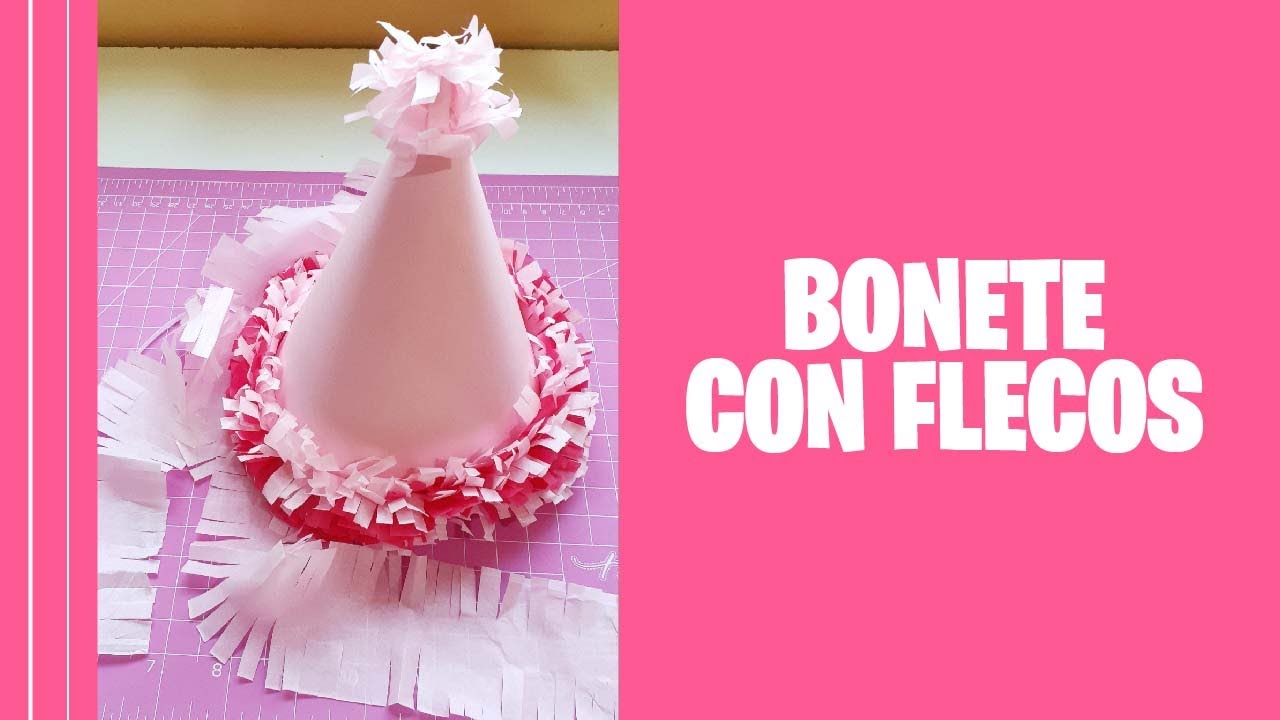 Decora un gorro de cumpleaños con flecos