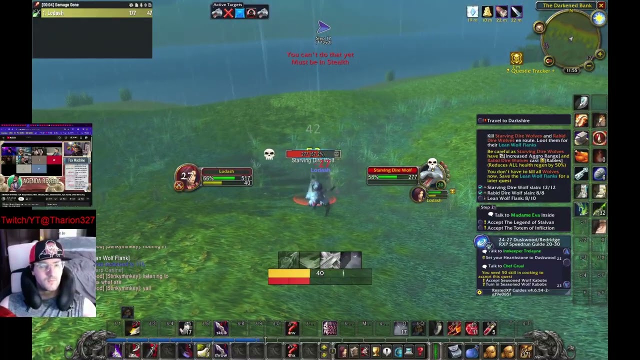 WoW Vanilla Stream Vod Rogue Leveling Darkwood into GTA Racing Videos