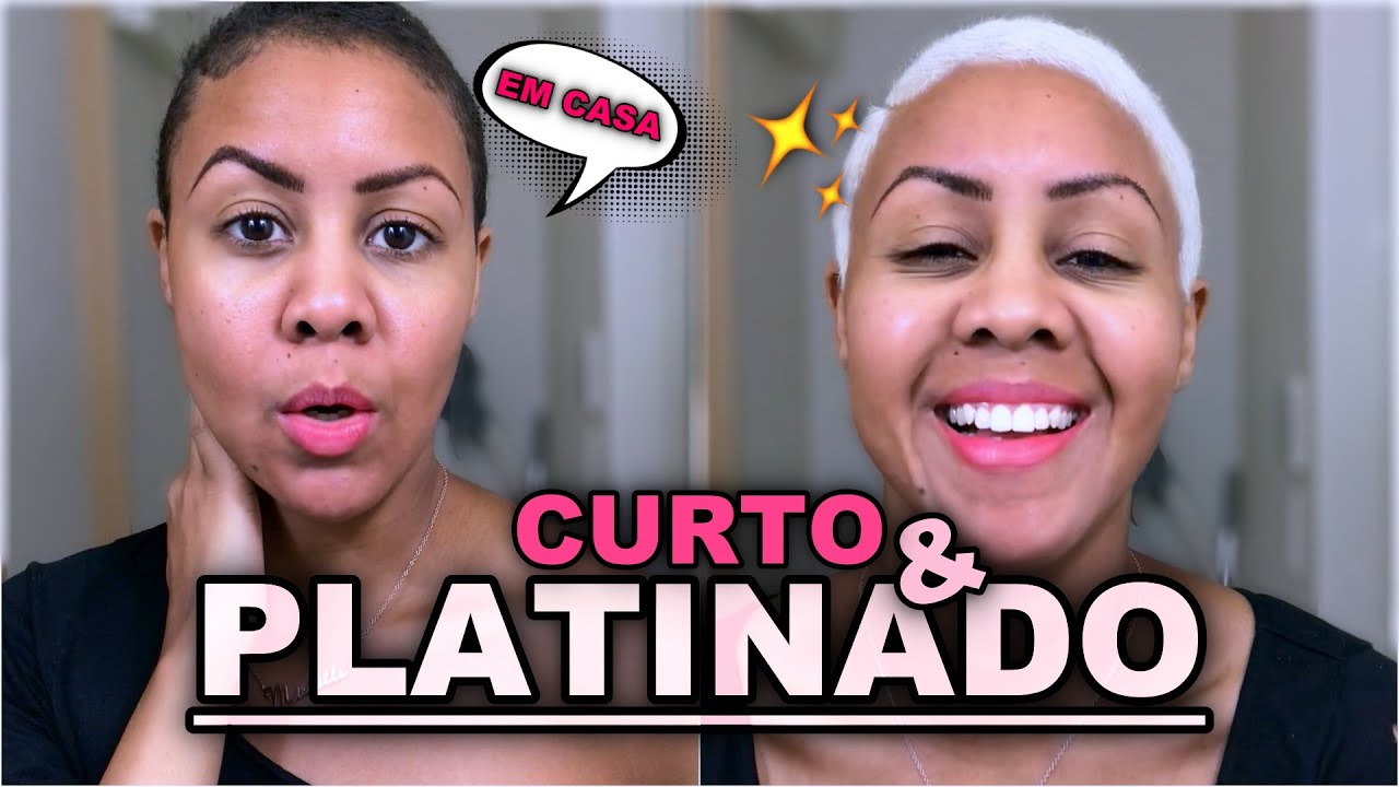 COMO TER O CABELO CURTO PLATINADO EM CASA FACILMENTE